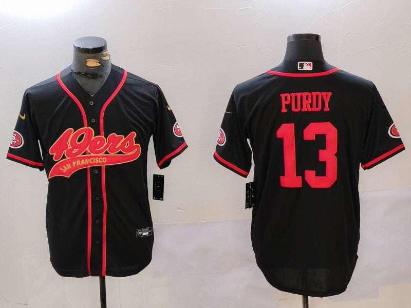 Men's San Francisco 49ers Brock Purdy Black Replica Player Jersey
