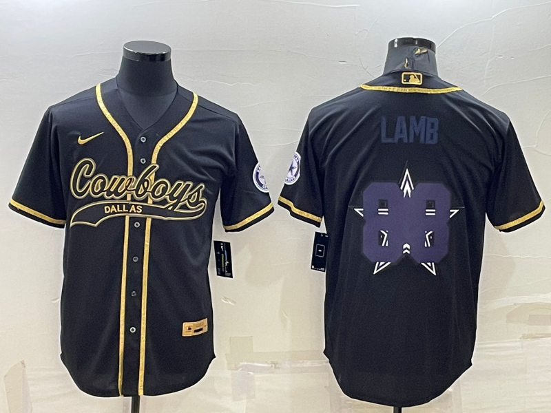 Men's Dallas Cowboys CeeDee Lamb Black Player Jersey Joint Edition