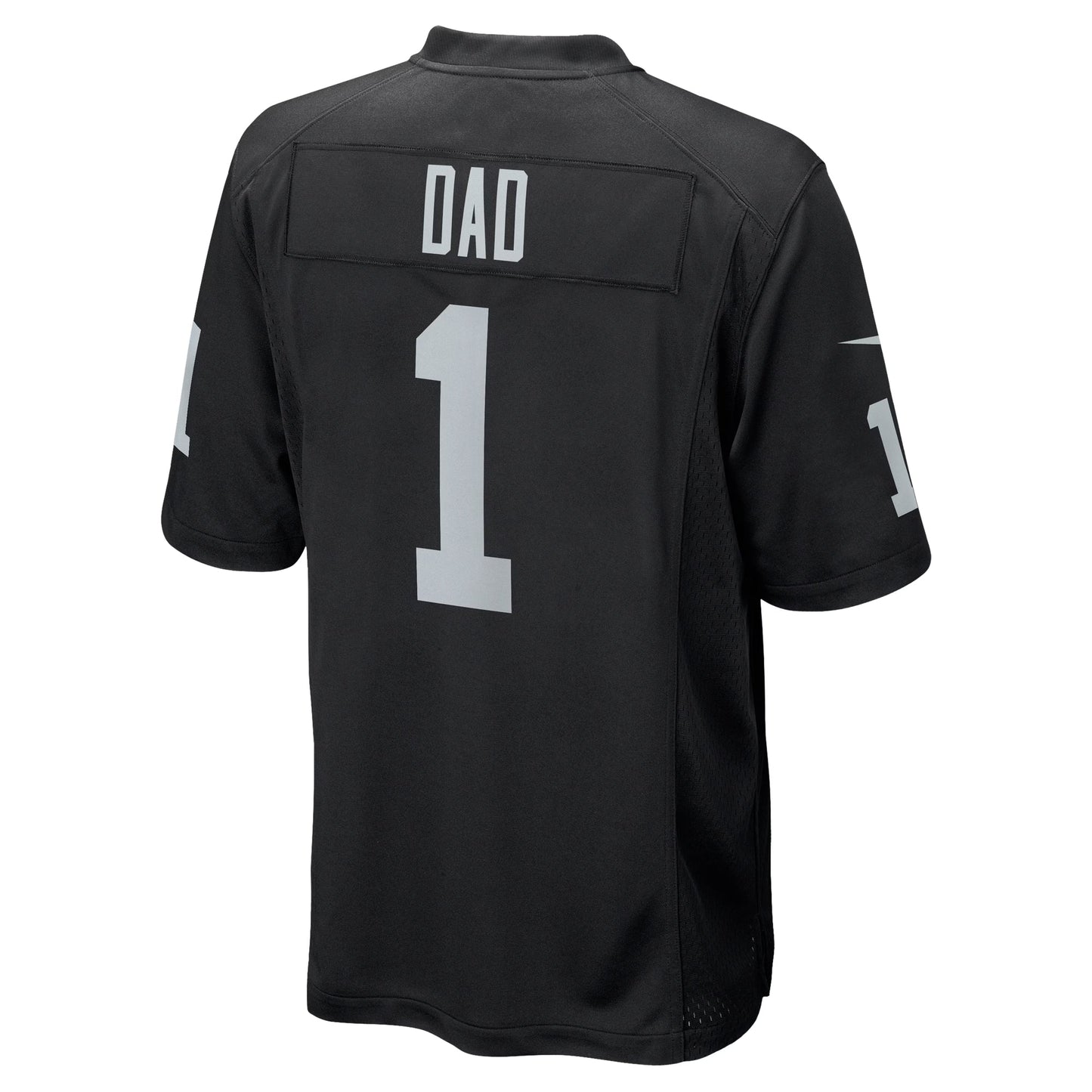 Las Vegas Raiders Number 1 Dad Black Game Jersey