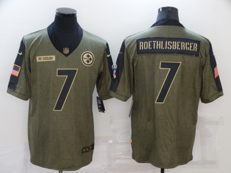 Men's Pittsburgh Steelers Ben Roethlisberger Brown Game Player Jersey