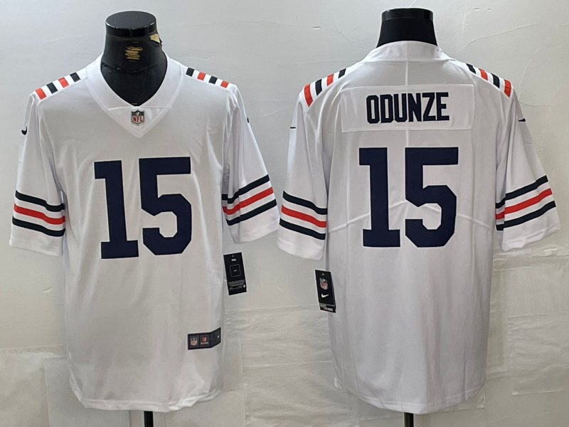 Men's Chicago Bears Rome Odunze #15 White 2024 NFL active 2nd Alternate Game Player Jerseys