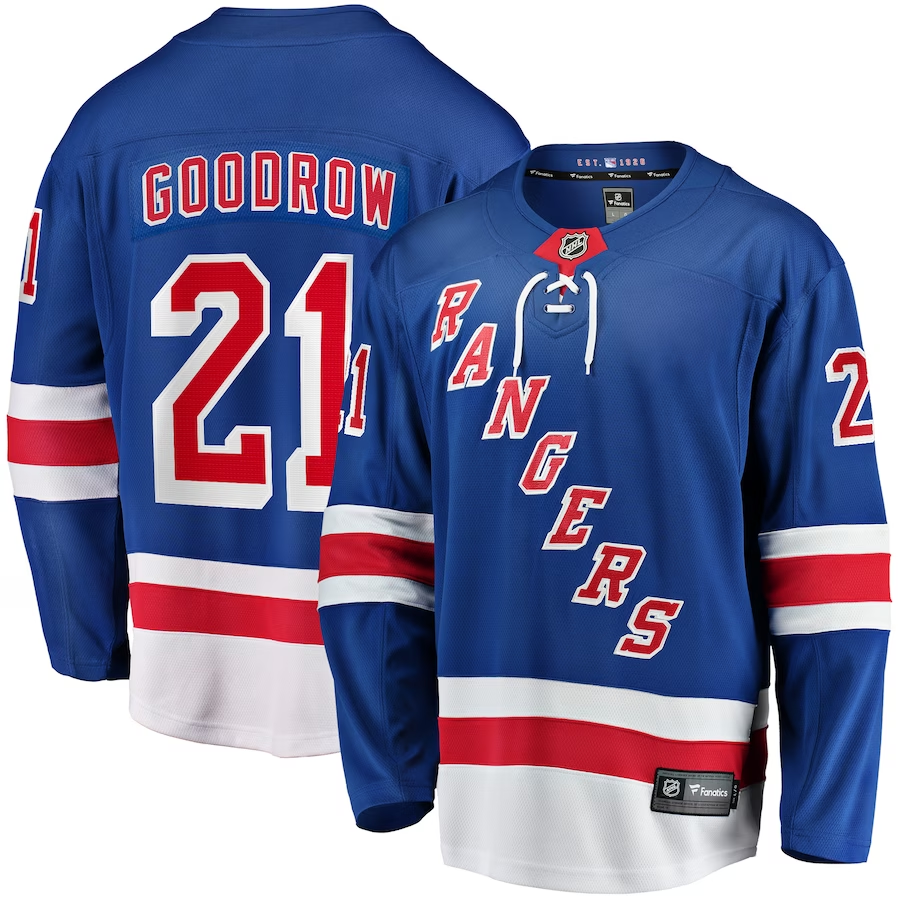 Men's New York Rangers Barclay Goodrow #21 Blue Player Game Jersey1