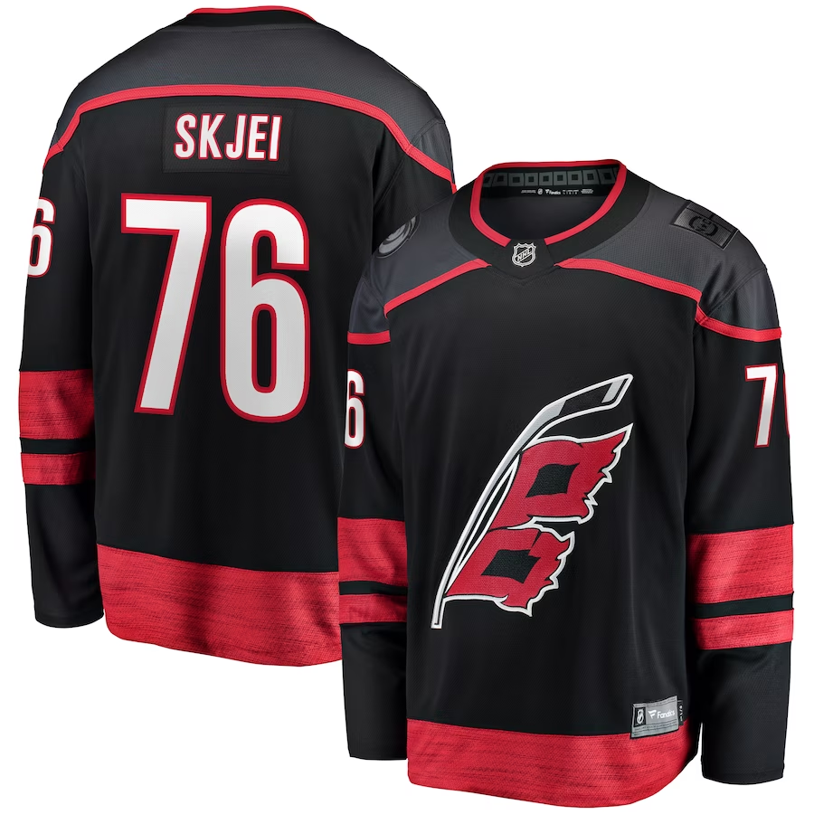 Men's Carolina Hurricanes Brady Skjei Black Home Breakaway Player Jersey