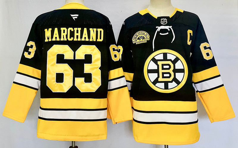 Men's Boston Bruins Brad Marchand Fanatics Black Player Jersey