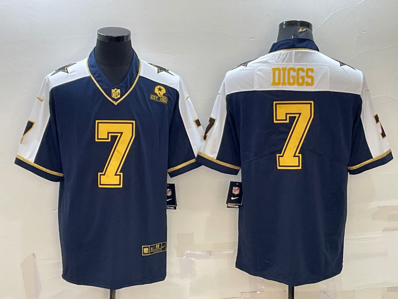 Men's Dallas Cowboys Trevon Diggs Navy Player Game Jersey