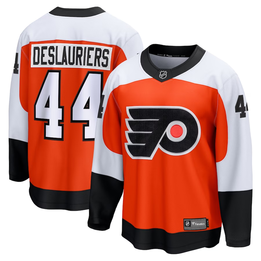 Men's Philadelphia Flyers Nicolas Deslauriers Orange Player Game Jersey