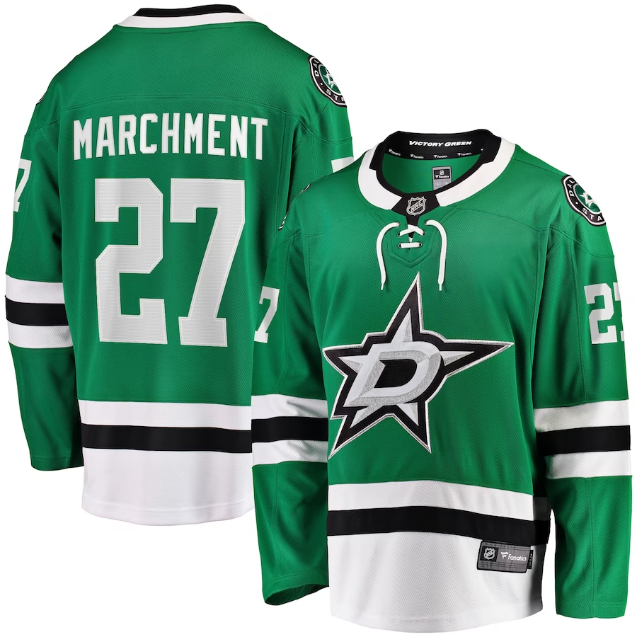 Men's Dallas Stars Mason Marchment #27 Kelly Green Home Breakaway Player Jersey1