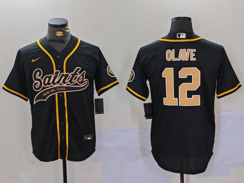 Men's New Orleans Saints Chris Olave Black Player Jersey