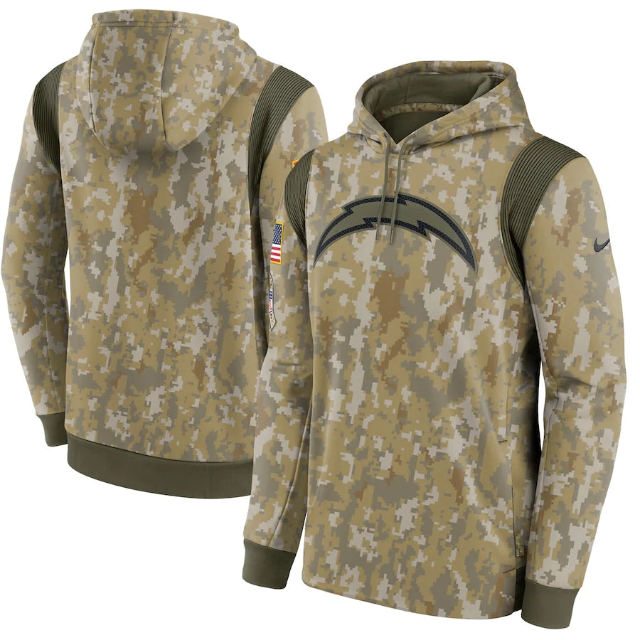 Men's Los Angeles Chargers 2021 Salute to Service Hoodie Camouflage