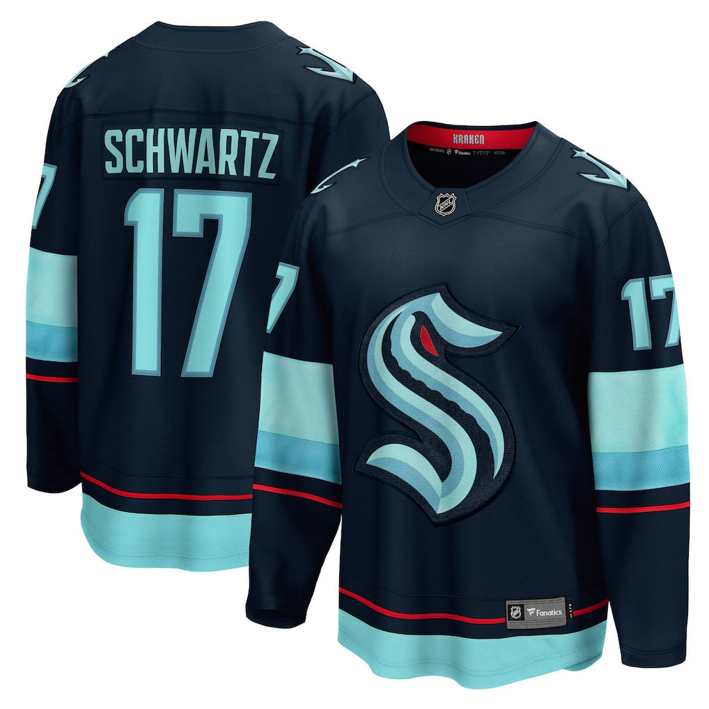 Men's Seattle Kraken Jaden Schwartz #17 Fanatics Navy Home Breakaway Player Jersey