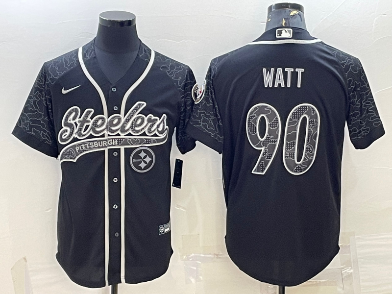 Men's Pittsburgh Steelers T.J. Watt Black Retired Player RFLCTV Limited Jersey Joint edition