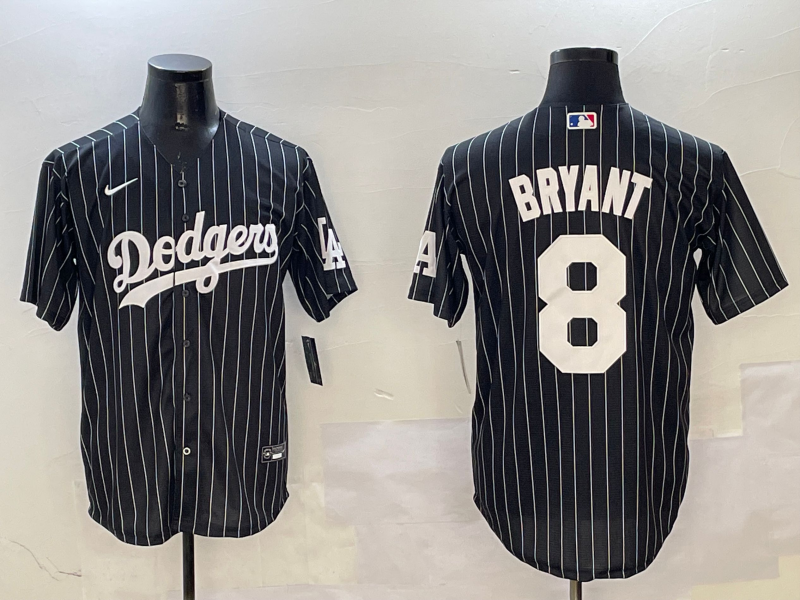 Men's Los Angeles Dodgers Kobe Bryant #8 Black Alternate Limited Player Jersey
