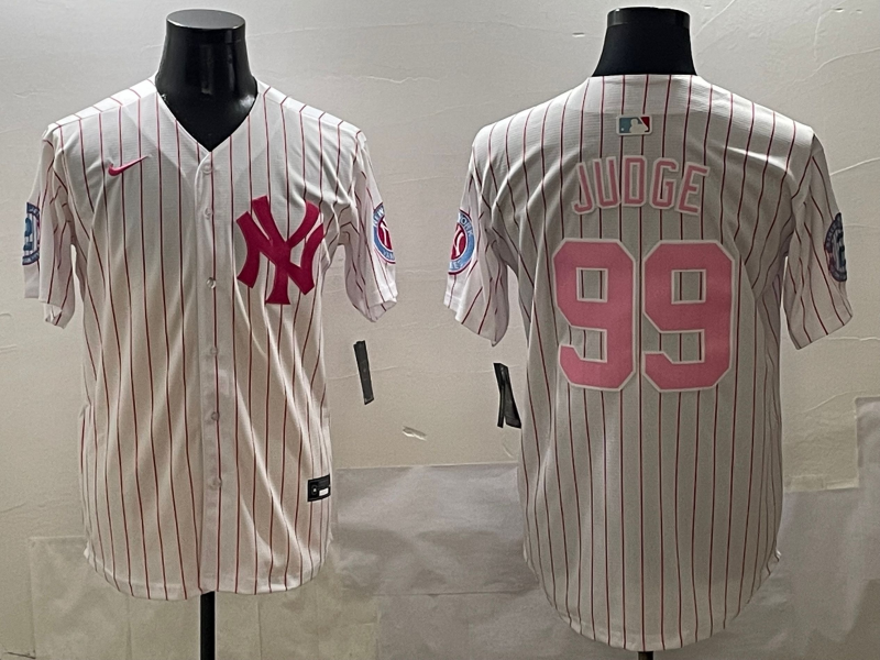 Men's New York Yankees Aaron Judge White Team Player Jersey