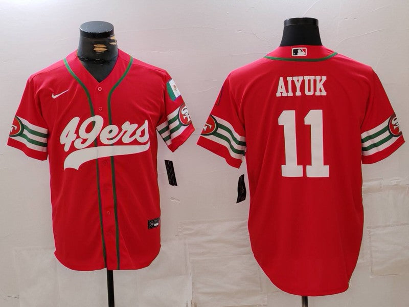 Men's San Francisco 49ers Brandon Aiyuk Scarlet Player Game Jersey