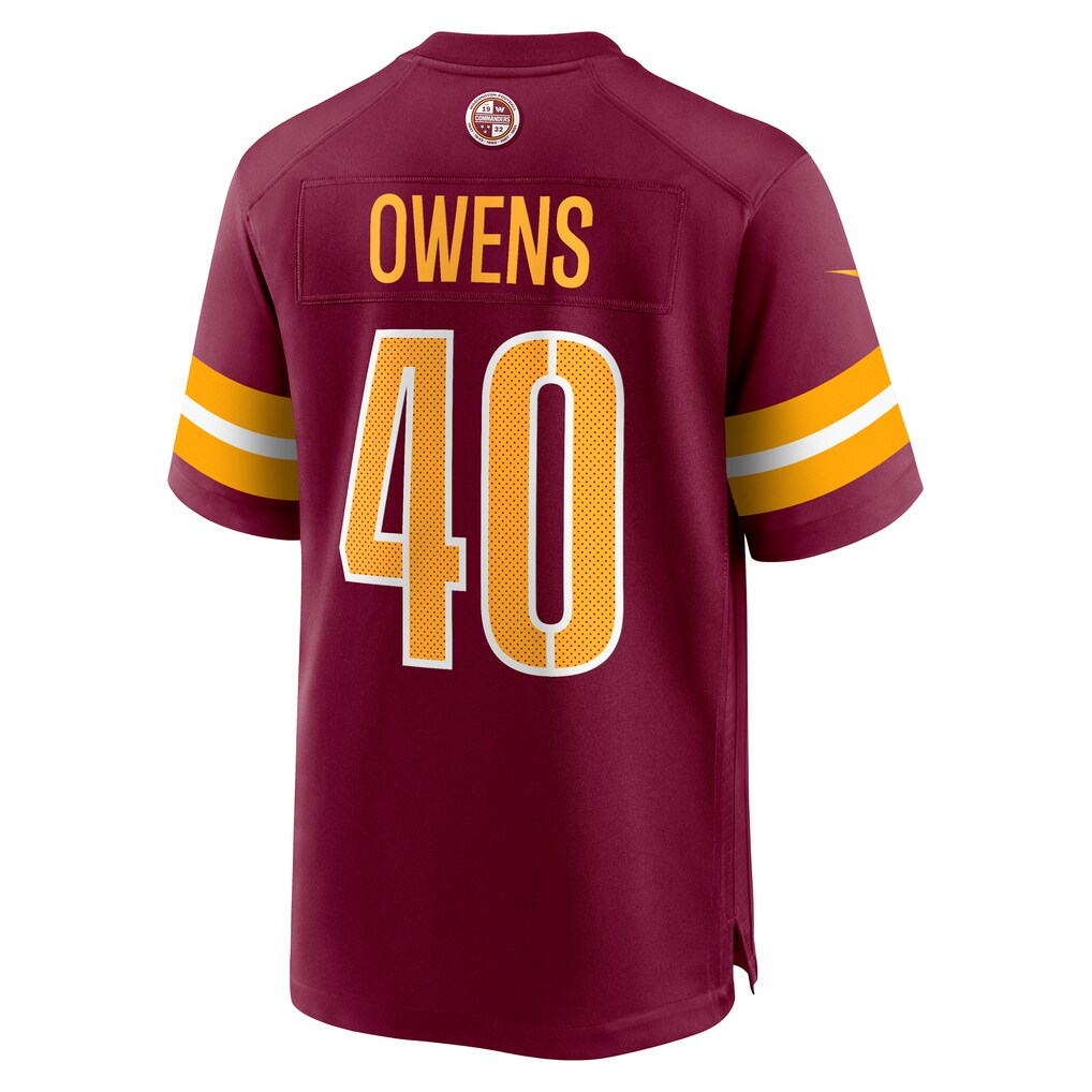 Men's Nike Tyler Owens Burgundy Washington Commanders Game Jersey