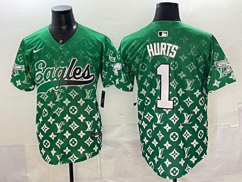 Men's Philadelphia Eagles Jalen Hurts Green Player Jersey