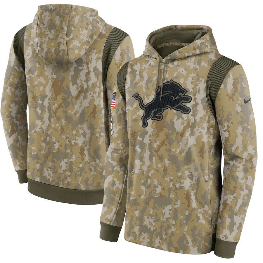 Men's Detroit Lions 2021 Salute to Service Hoodie Camouflage