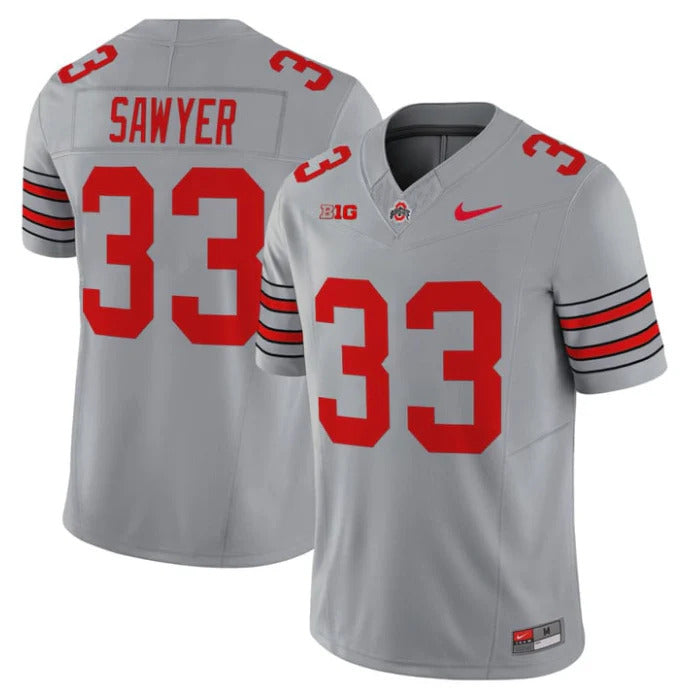 Jack Sawyer Ohio State Buckeyes Jersey Gray