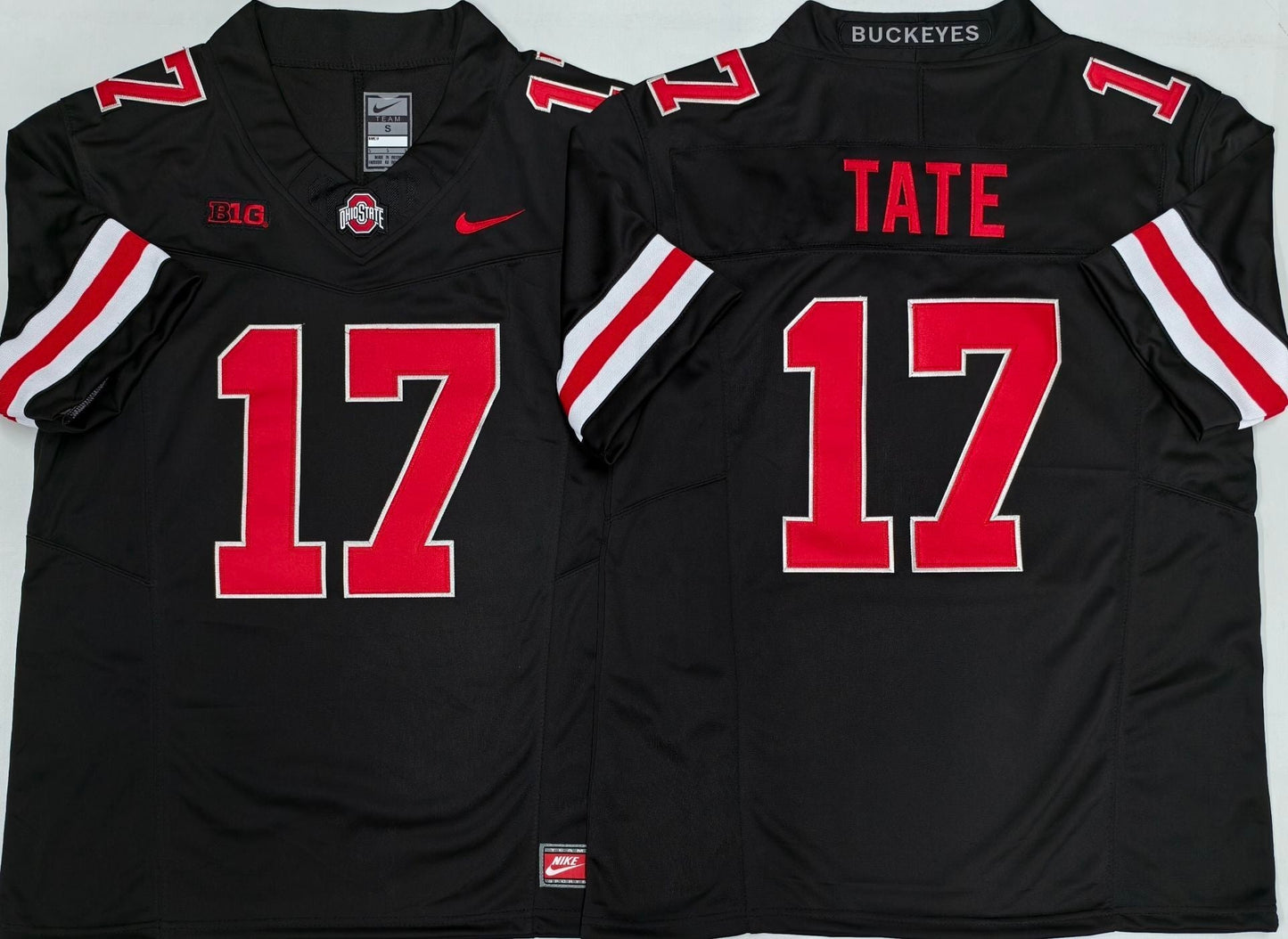 Men's Ohio State Buckeyes Carnell Tate #17 Black Player Game Jersey