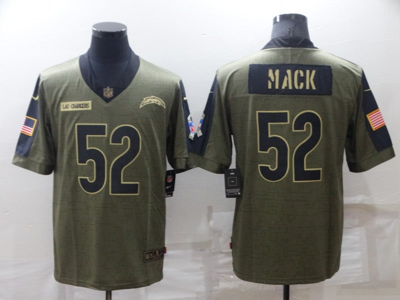 Men's Los Angeles Chargers Khalil Mack Brown Game Jersey