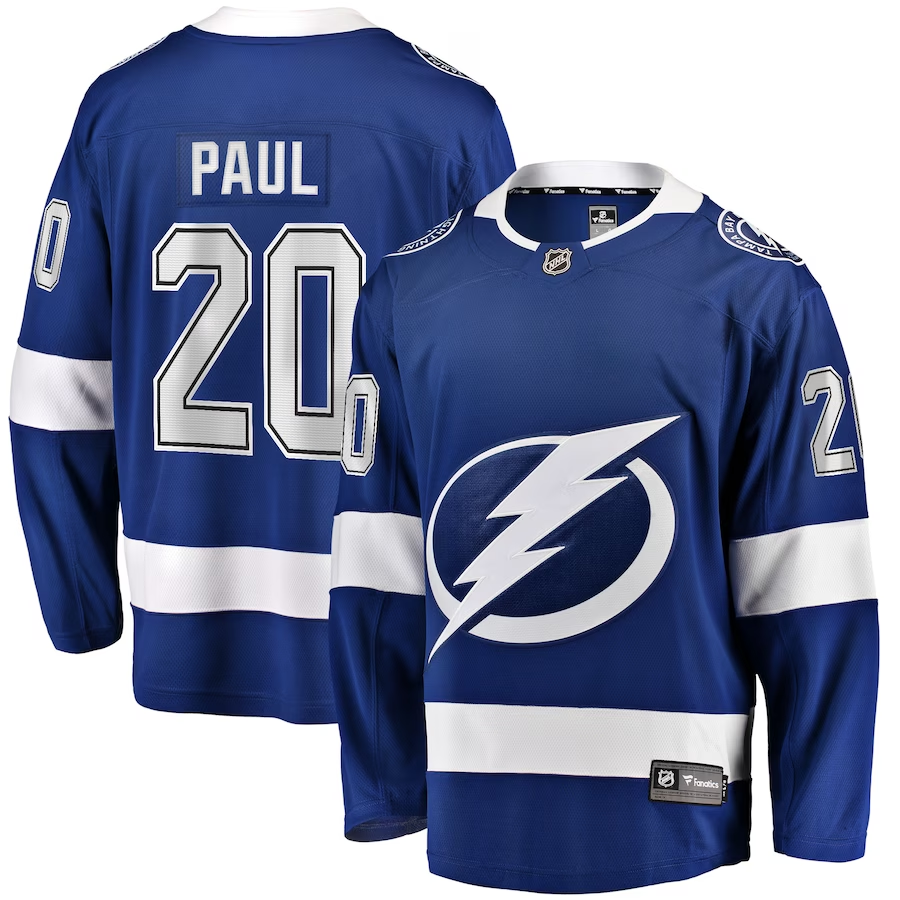 Men's Tampa Bay Lightning Nick Paul Blue Player Jersey