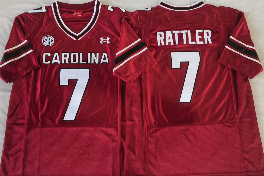 Men's South Carolina Gamecock Spencer Rattler Maroon Player Game Jersey