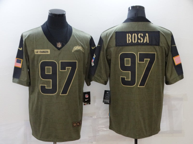 Men's Los Angeles Chargers Joey Bosa Brown Game Jersey