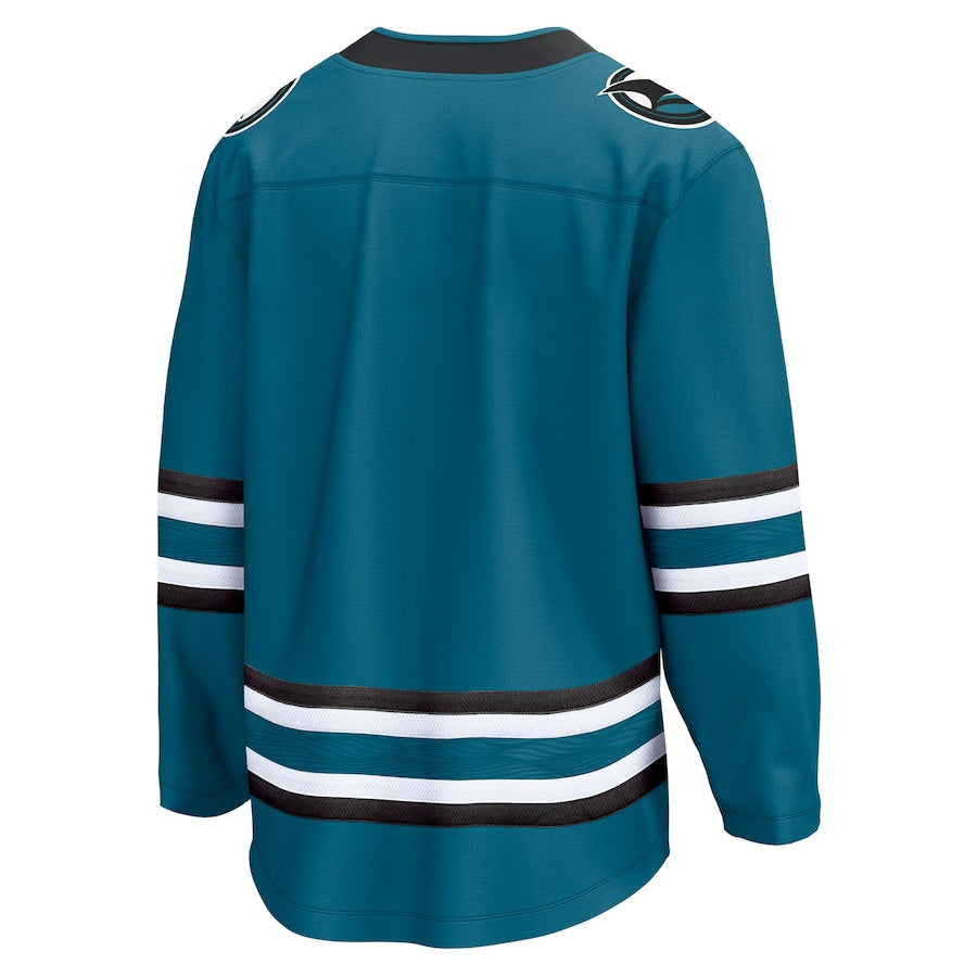Custom Men's San Jose Sharks Fanatics Teal Home Breakaway Jersey
