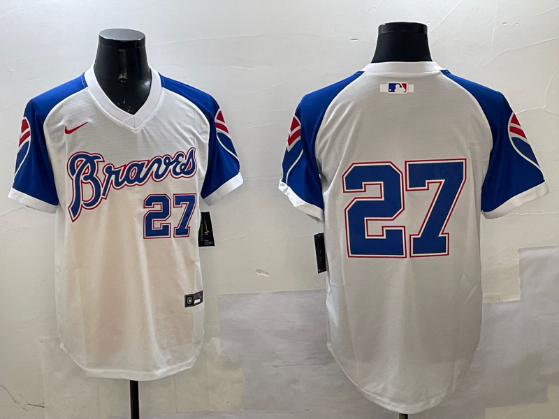 Men's Atlanta Braves Austin Riley White Player Jersey