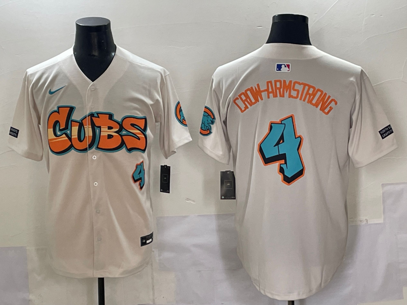 Men's Chicago Cubs Pete Crow-Armstrong Cream Replica Player Jersey