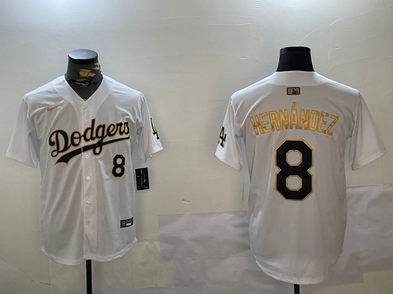 Men's Los Angeles Dodgers Enrique Hernandez White Game Jersey