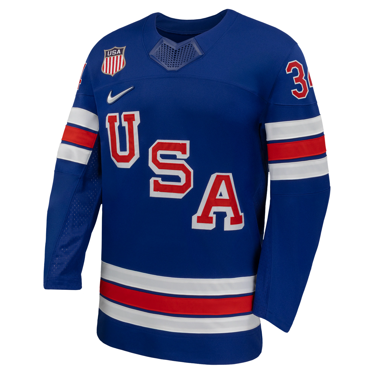 Nike USA Hockey 2026 Home Supporter Edition Jersey Auston Matthews #34 Royal Blue
