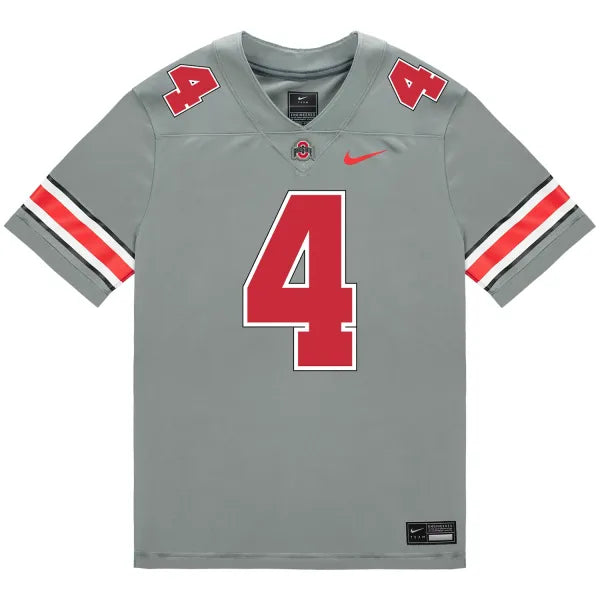Jeremiah Smith Ohio State Buckeyes Jersey Grey