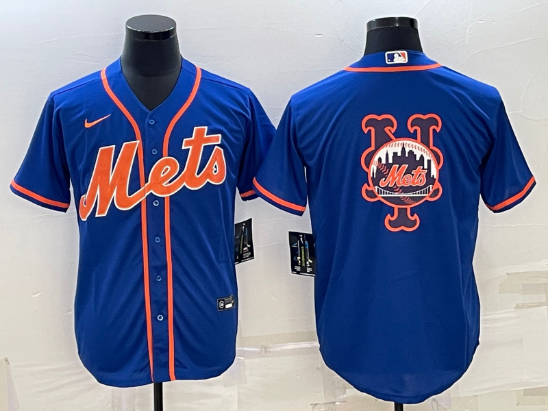 Men's New York Mets1 Royal Alternate Replica Player Jersey