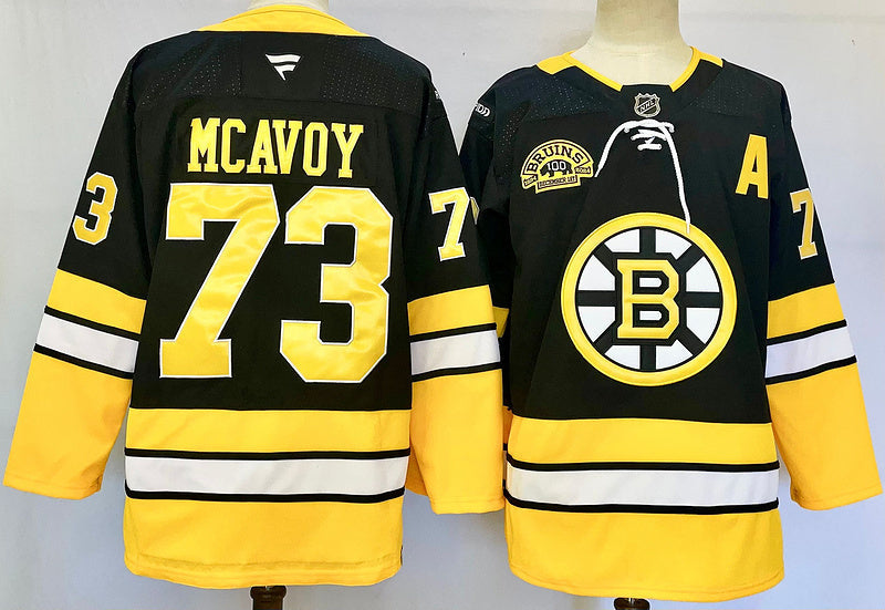 Men's Boston Bruins Charlie McAvoy Fanatics Black Player Game Jersey