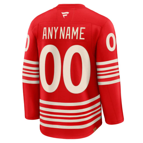 Custom Detroit Red Wings Centennial Fanatics 100th Anniversary Jersey