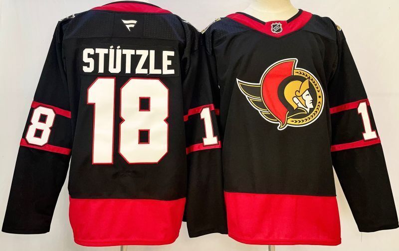 Men's Ottawa Senators Tim Stutzle Fanatics Black Home Breakaway Jersey