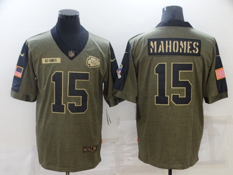 Men's Kansas City Chiefs Patrick Mahomes Brown Player Game Jersey