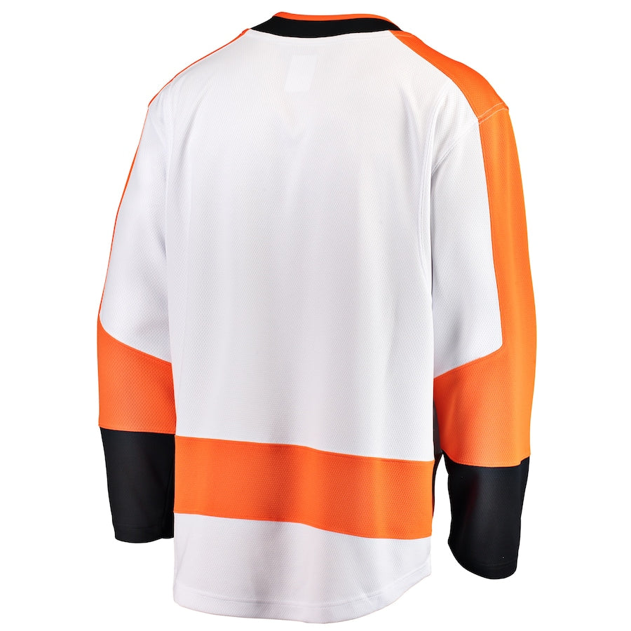 Custom Men's Philadelphia Flyers Fanatics White Breakaway Away Jersey