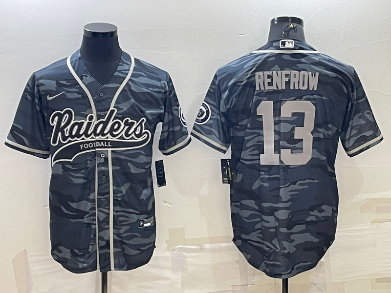 Men's Las Vegas Raiders Hunter Renfrow Grey Camouflage Game Jersey Joint Edition