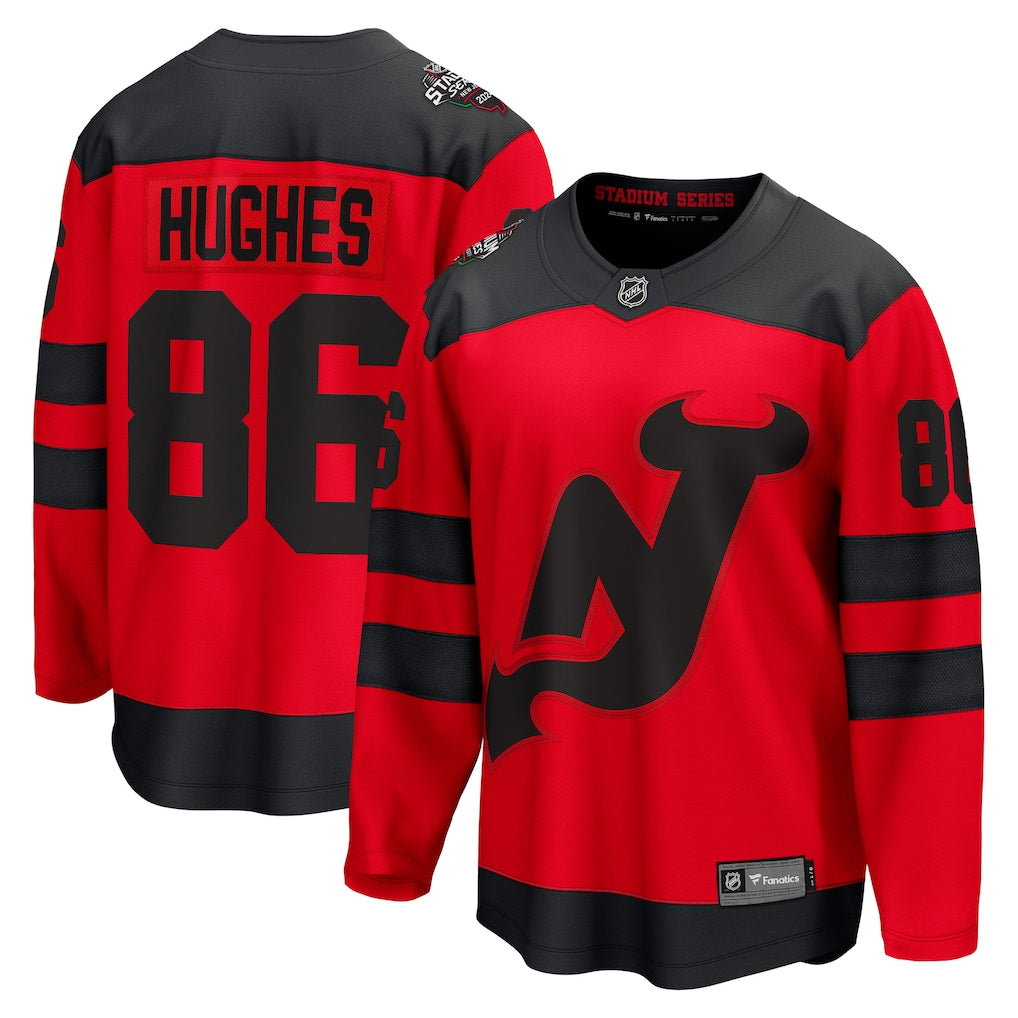 Jack Hughes New Jersey Devils 2024 NHL Stadium Series Breakaway Jersey Red