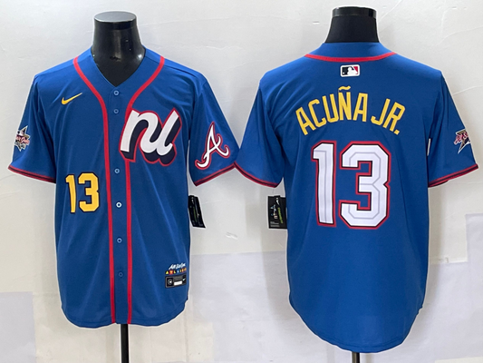 Men's National League Ronald Acuna Jr. Blue 2025 All-Star Edition Limited Player Jersey