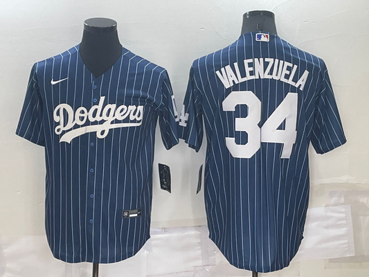 Men's Los Angeles Dodgers Fernando Valenzuela Blue Fashion Baseball Jersey