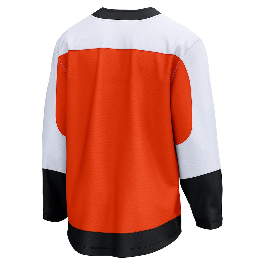 Custom Men's Philadelphia Flyers Fanatics Burnt Orange Home Premier Breakaway Jersey