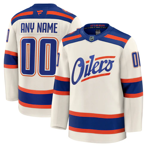 Custom Detroit Edmonton Oilers Centennial Fanatics 100th Anniversary Jersey