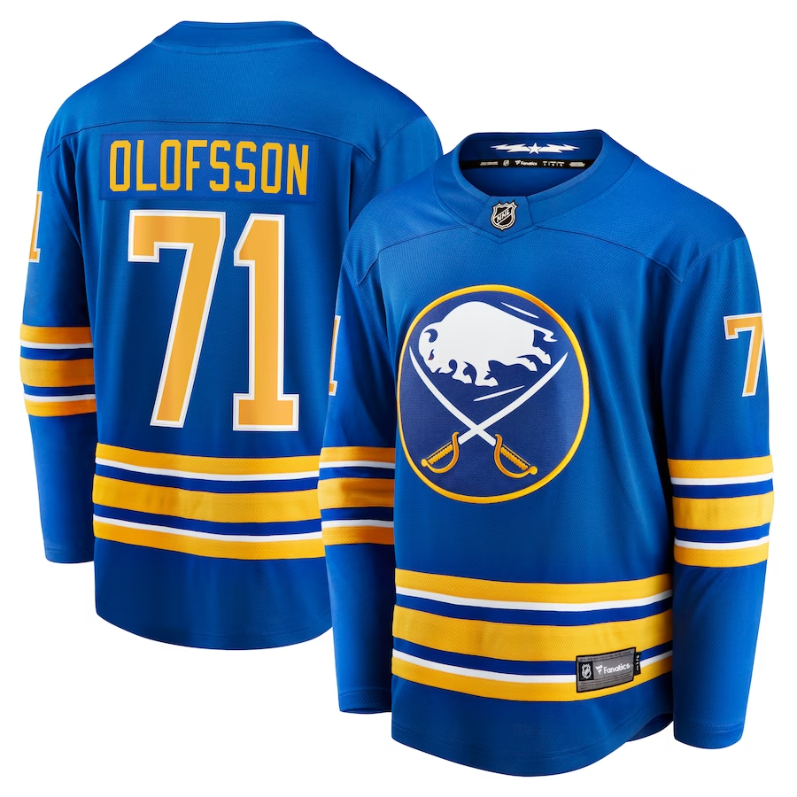 Men's Buffalo Sabres Victor Olofsson Royal Replica Jersey