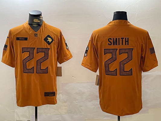 Men's Minnesota Vikings Harrison Smith Brown 2023 Salute To Service Limited Jersey