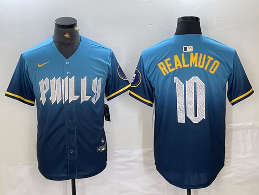 Men's Philadelphia Phillies J.T. Realmuto Blue 2024 City Connect Limited Player Jersey