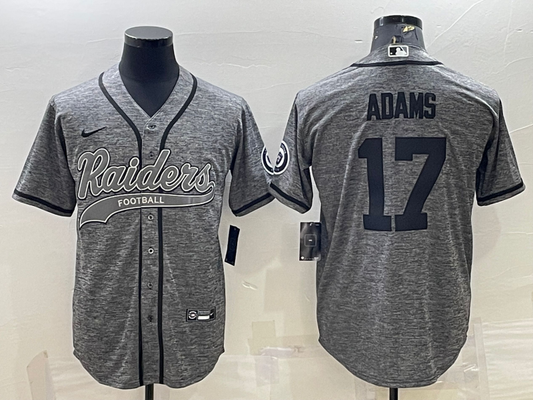 Men's Las Vegas Raiders Davante Adams Gray Player Jersey Joint Edition