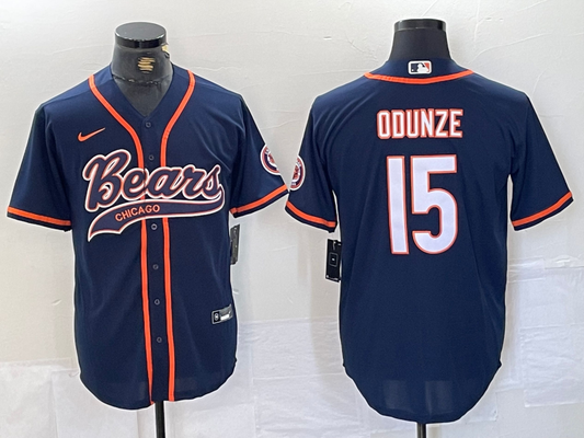 Men's Chicago Bears Rome Odunze Navy Game Jersey
